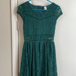 Green wedding cocktail dress